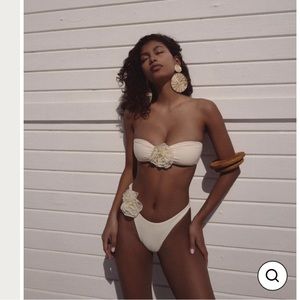 Same swim cream rose bikini top L bottom M